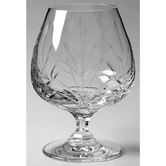 Mikasa Vintage Petit Points Slovenia Crystal Brandy Snifter Cognac Glasses 4 EUC - Picture 3 of 8